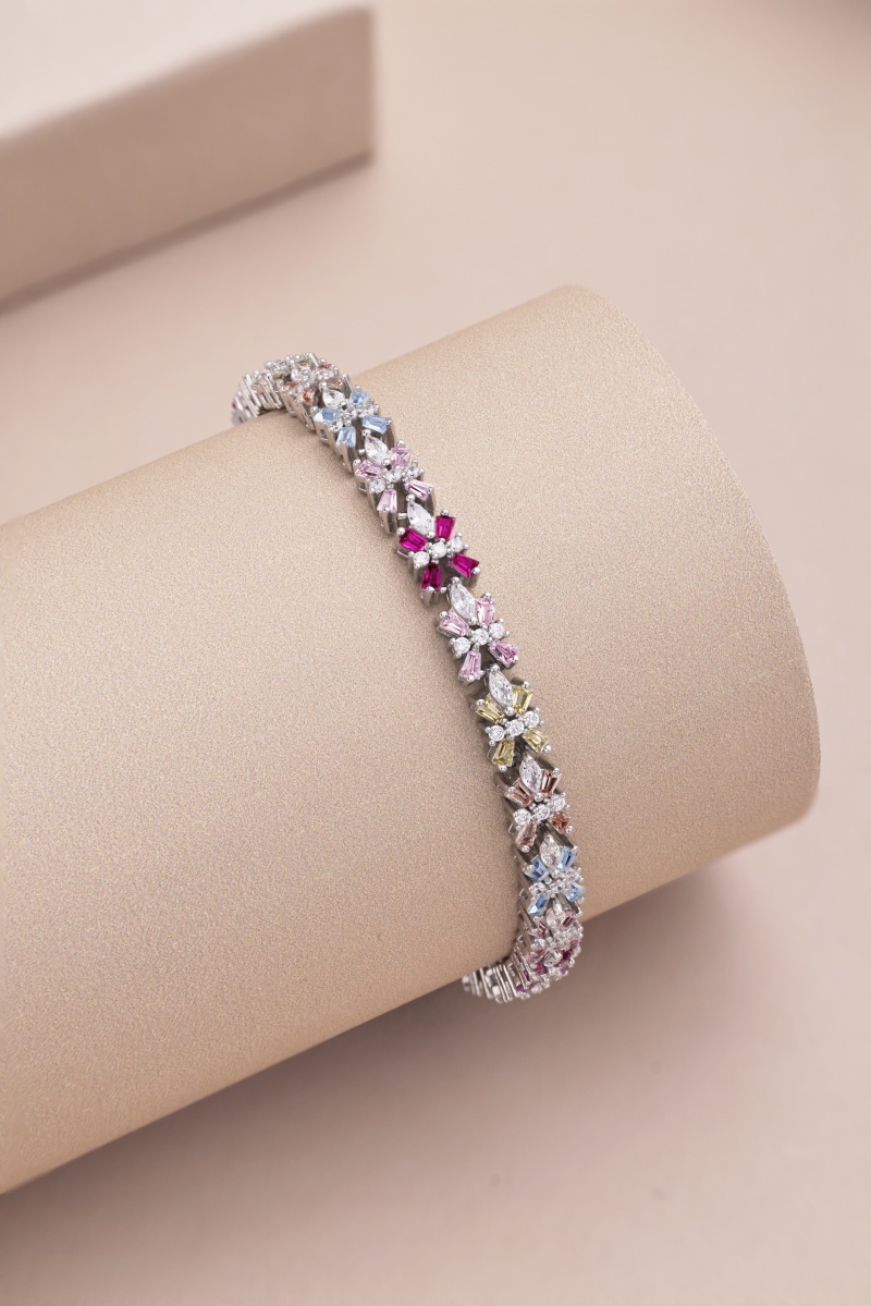 925 Sterling Silver Cubic Zirconia Bracelet - Image 2