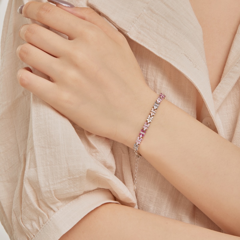 925 Sterling Silver Cubic Zirconia Bracelet - Image 3