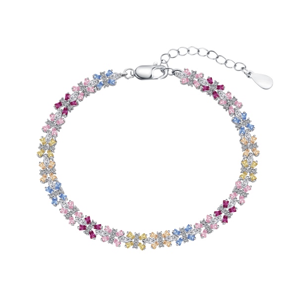 925 Sterling Silver Cubic Zirconia Bracelet - Image 4
