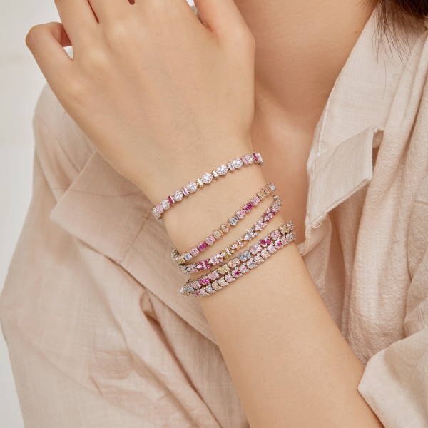 925 Sterling Silver Cubic Zirconia Bracelet - Image 5