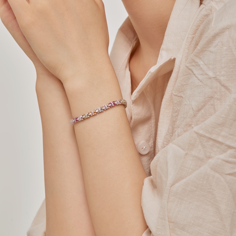 925 Sterling Silver Cubic Zirconia Bracelet