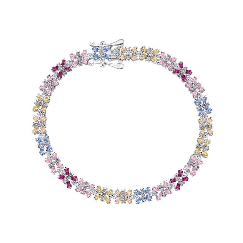 925 Sterling Silver Cubic Zirconia Bracelet - Image 3