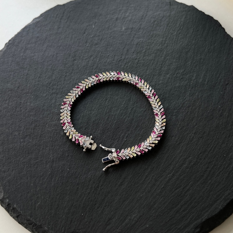 925 Sterling Silver Cubic Zirconia Bracelet - Image 2