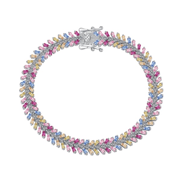 925 Sterling Silver Cubic Zirconia Bracelet - Image 4