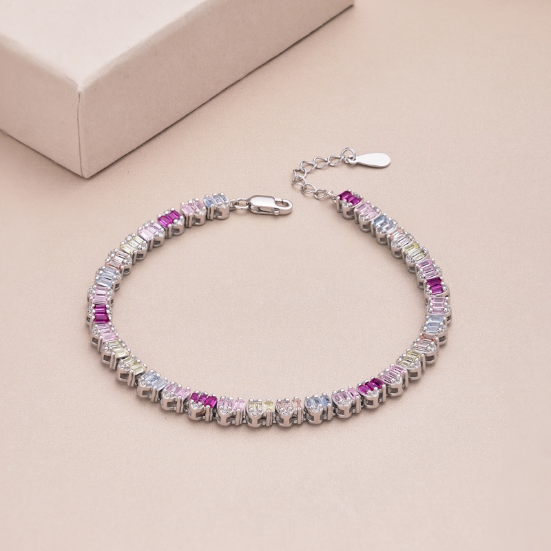925 Sterling Silver Cubic Zirconia Bracelet - Image 2