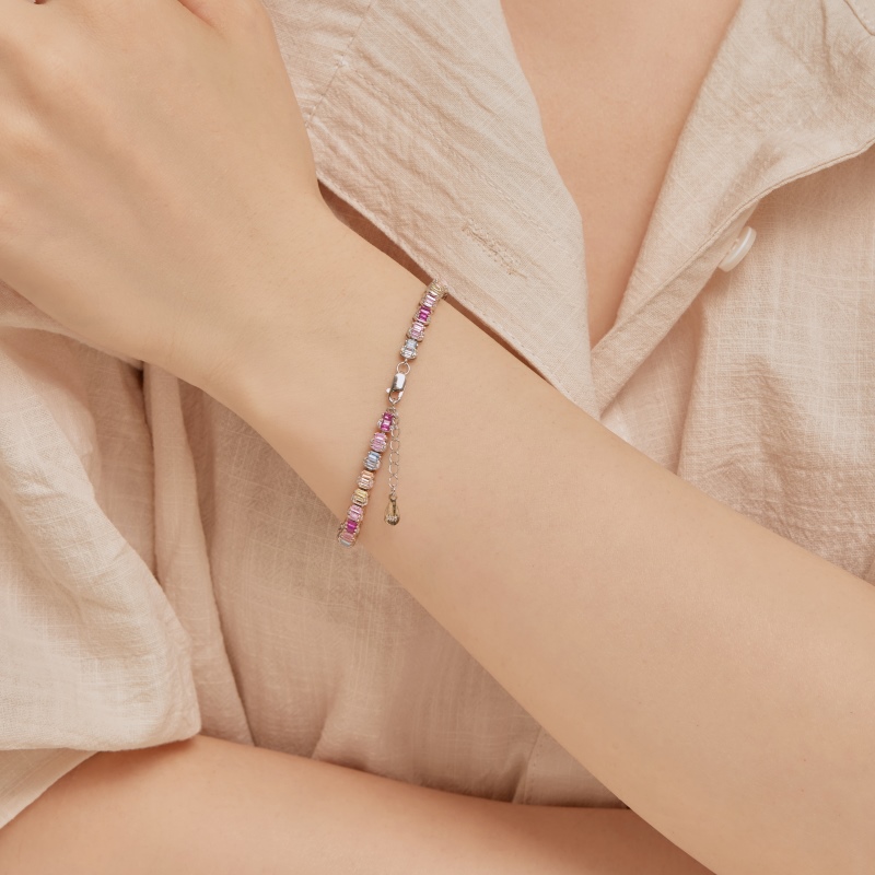 925 Sterling Silver Cubic Zirconia Bracelet - Image 3