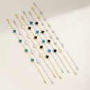 925 Sterling Silver 18K Gold Plated Cubic Zirconia Bracelet