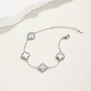 925 Sterling Silver White Mother of Pearl Cubic Zirconia Bracelet