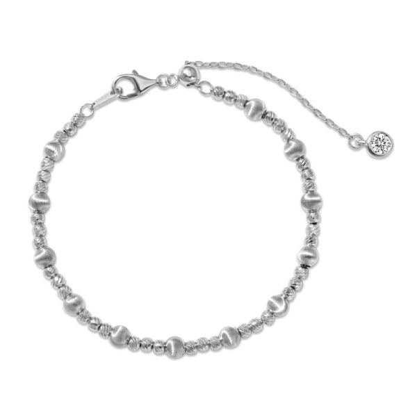 925 Sterling Silver Gold Plated Cat Eye Bead Bracelet