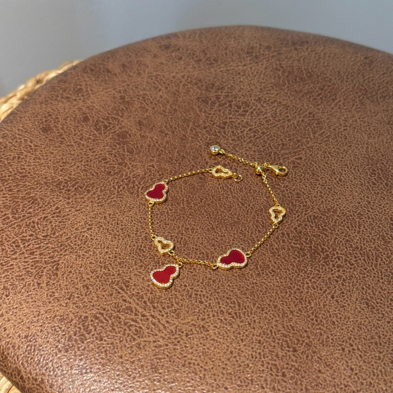 925 Sterling Silver 22K Gold Plated Cubic Zirconia Bracelet