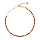 925 Sterling Silver 22K Gold Plated Cubic Zirconia Bracelet