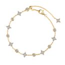 925 Sterling Silver 18K Gold Plated Cubic Zirconia Bracelet