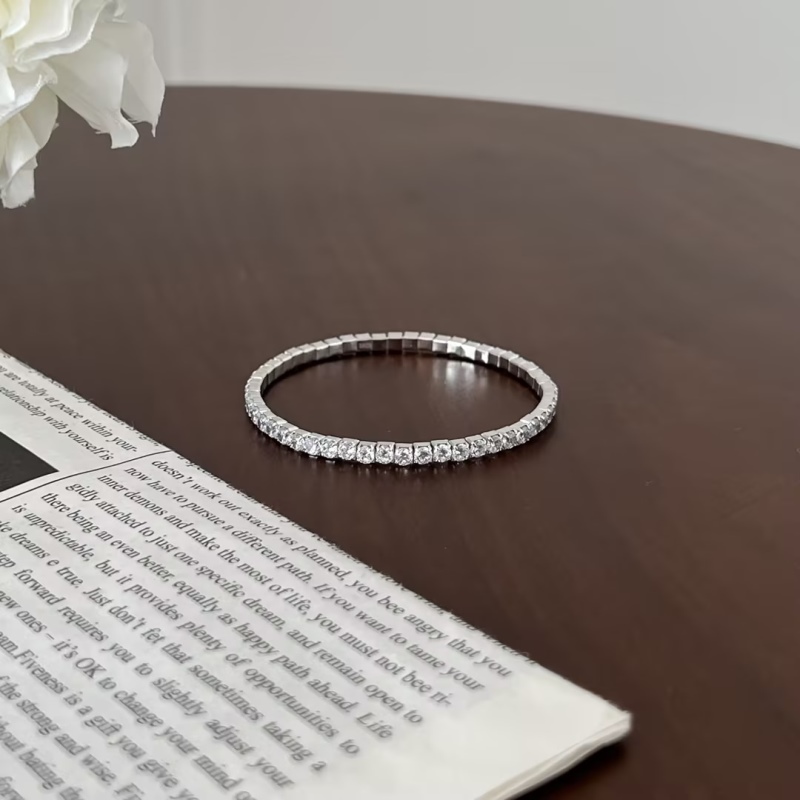 925 Sterling Silver Cubic Zirconia Bracelet - Image 3