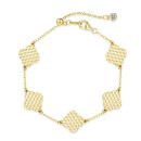 925 Sterling Silver 14K Cubic Zirconia Bracelet