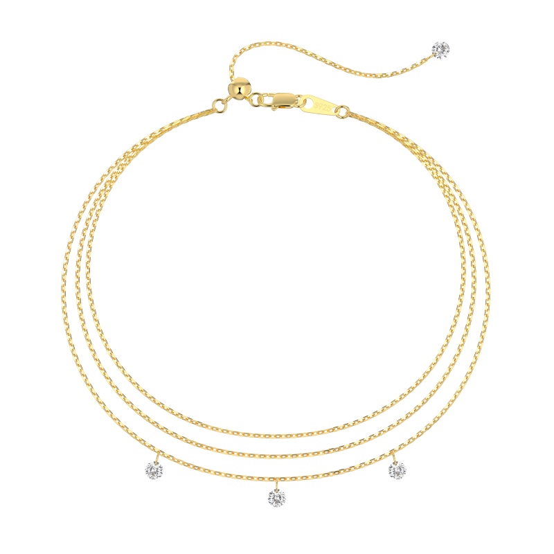 925 Sterling Silver 18K Gold Plated Bracelet