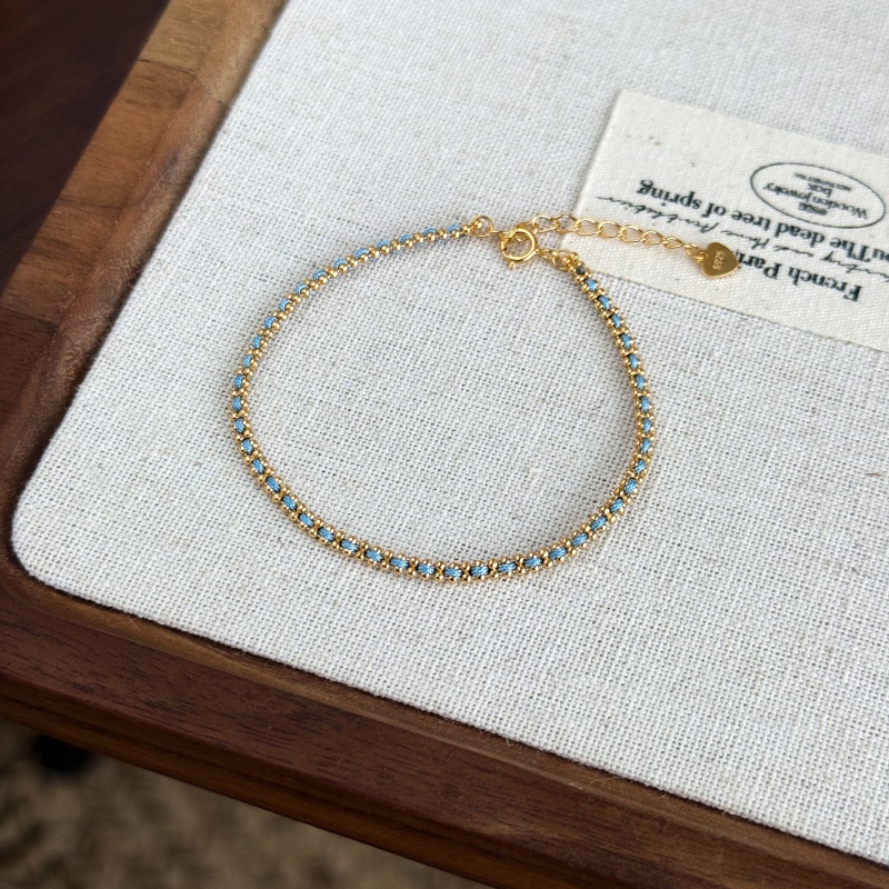925 Sterling Silver 18K Plated Bracelet - Image 2