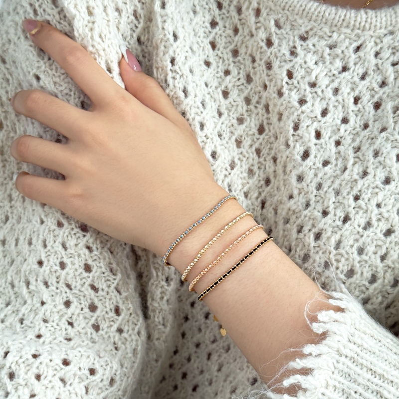 925 Sterling Silver 18K Plated Bracelet - Image 3