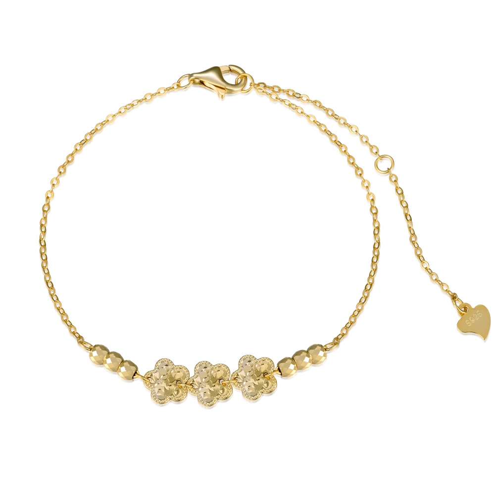 925 Sterling Silver 14K Plated Bracelet - Image 5