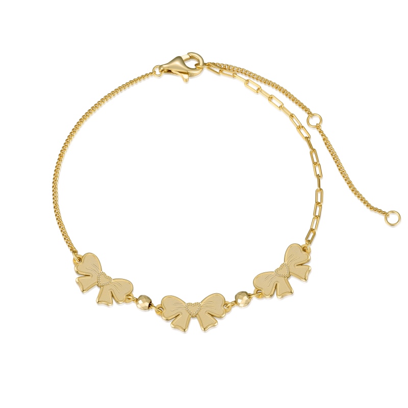 925 Sterling Silver 14K Plated Bracelet - Image 3