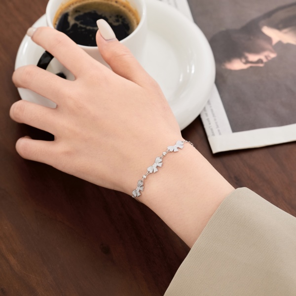925 Sterling Silver 14K Plated Bracelet - Image 5