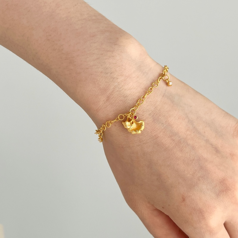 925 Sterling Silver 18K Plated Bracelet