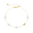925 Sterling Silver 18K Gold Plated Cubic Zirconia Bracelet