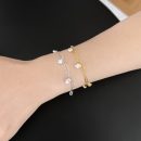 925 Sterling Silver 18K Gold Plated Cubic Zirconia Bracelet