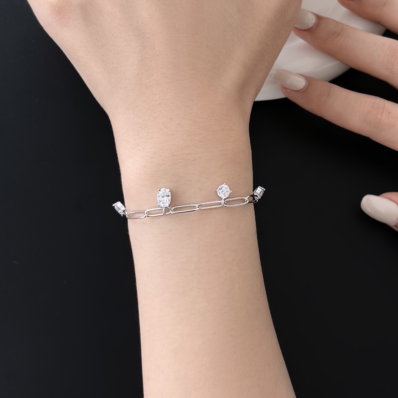 925 Sterling Silver Cubic Zirconia Bracelet - Image 3