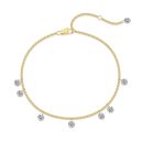 925 Sterling Silver 18K Gold Plated Cubic Zirconia Bracelet