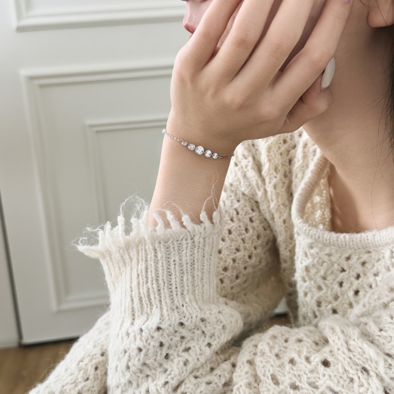 925 Sterling Silver Cubic Zirconia Bracelet - Image 3