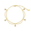 925 Sterling Silver 18K Gold Plated Cubic Zirconia Bracelet