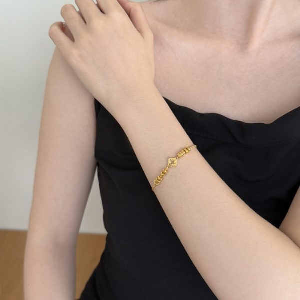 925 Sterling Silver 18K Gold Plated Bracelet
