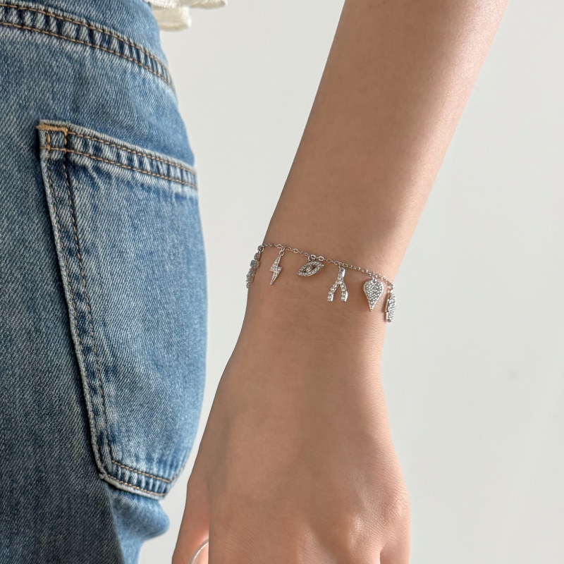 925 Sterling Silver Cubic Zirconia Bracelet - Image 2
