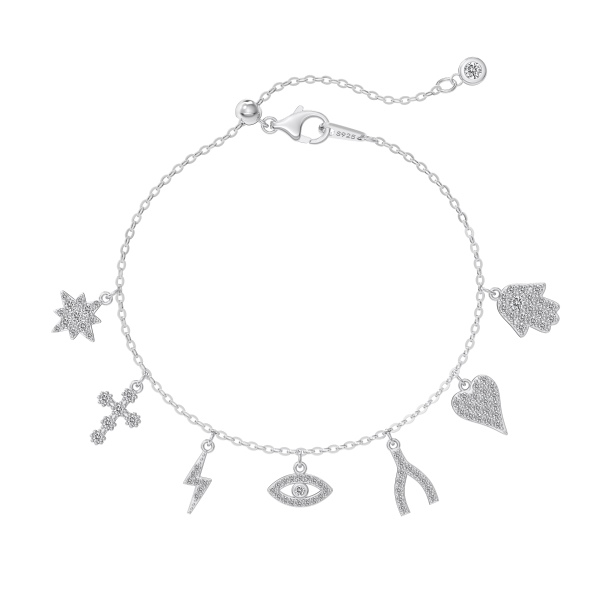 925 Sterling Silver Cubic Zirconia Bracelet - Image 4
