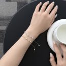 925 Sterling Silver 18K Gold Plated Cubic Zirconia Bracelet