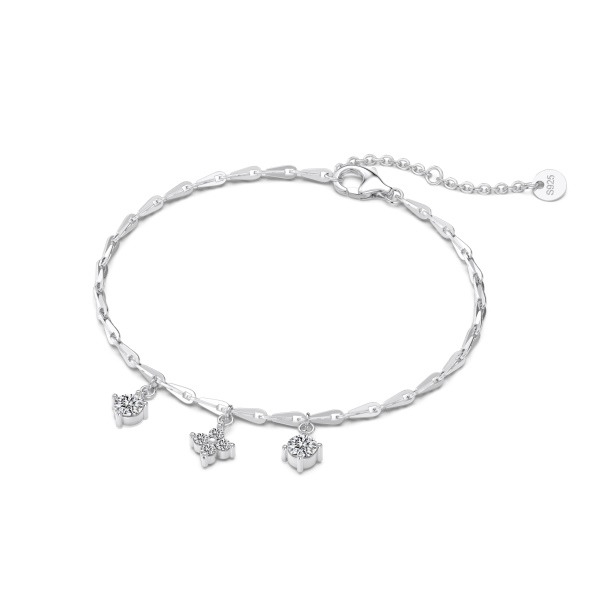 925 Sterling Silver Cubic Zirconia Bracelet - Image 4