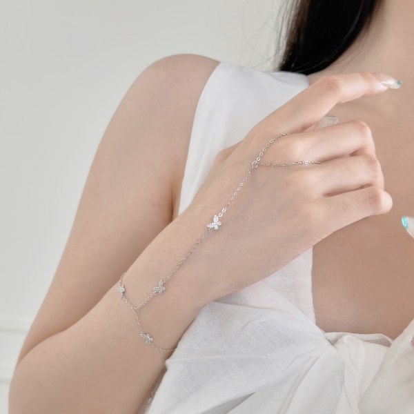 925 Sterling Silver Cubic Zirconia Bracelet - Image 4