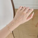 925 Sterling Silver 18K Gold Plated Cubic Zirconia Bracelet