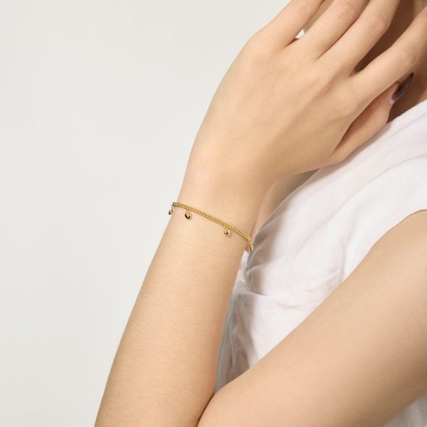 925 Sterling Silver 18K Gold Plated Cubic Zirconia Bracelet