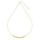 925 Sterling Silver 18K Gold Plated Cat Eye Bead Necklace