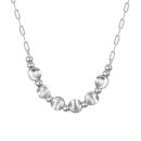925 Sterling Silver Simple Fashion Cat Eye Bead Necklace