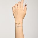 925 Sterling Silver 18K Gold Plated Cubic Zirconia Bracelet