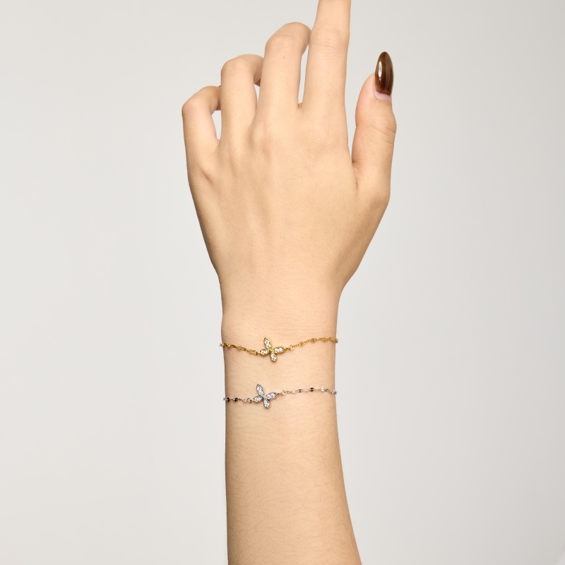 925 Sterling Silver Cubic Zirconia Round Bracelet