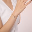 925 Sterling Silver 18K Gold Plated Cubic Zirconia Bracelet