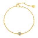 925 Sterling Silver 18K Gold Plated Cubic Zirconia Bracelet