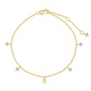 925 Sterling Silver 18K Gold Plated Cubic Zirconia Bracelet