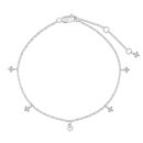 925 Sterling Silver Cubic Zirconia Heart Bracelet