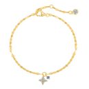 925 Sterling Silver 18K Gold Plated Cubic Zirconia Bracelet