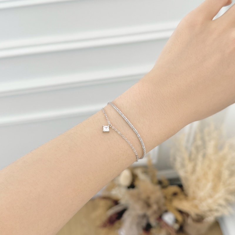 925 Sterling Silver Cubic Zirconia Bracelet - Image 3