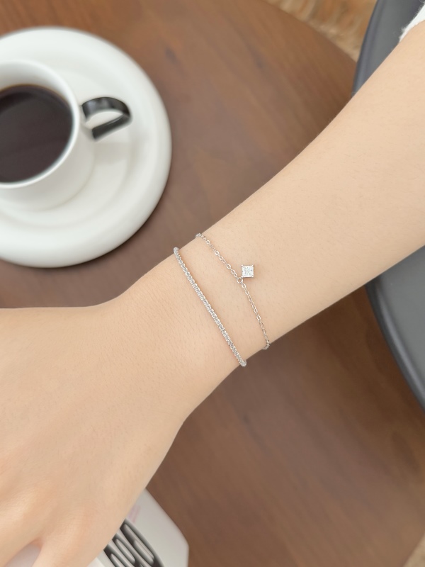 925 Sterling Silver Cubic Zirconia Bracelet - Image 5